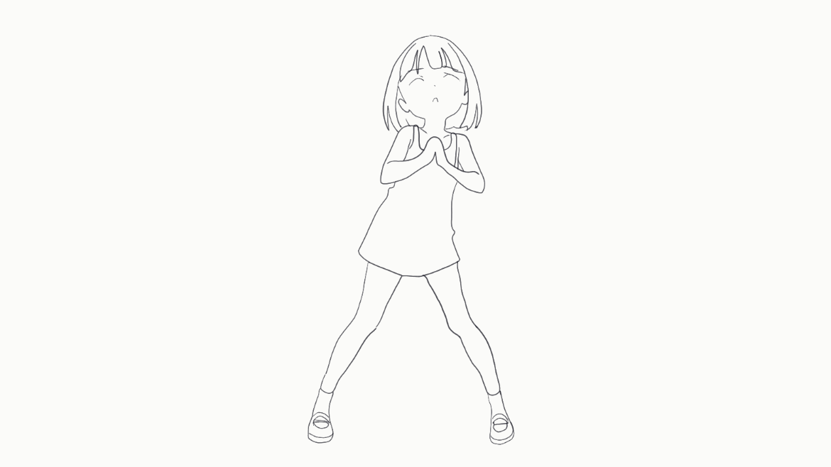 dance, line to colour by Kei Hoag